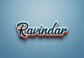 Cursive Name DP: Ravindar
