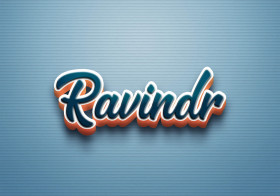 Cursive Name DP: Ravindr