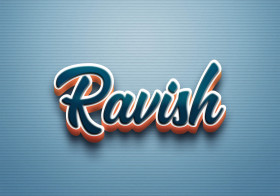 Cursive Name DP: Ravish