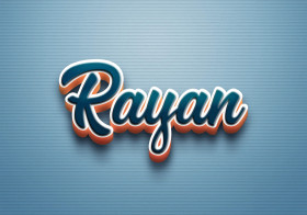 Cursive Name DP: Rayan