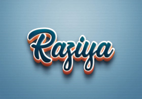 Cursive Name DP: Raziya
