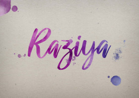 Raziya Watercolor Name DP