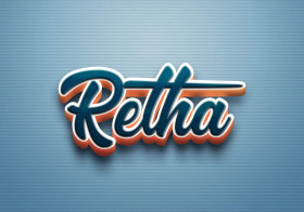 Cursive Name DP: Retha