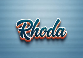 Cursive Name DP: Rhoda
