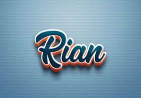 Cursive Name DP: Rian