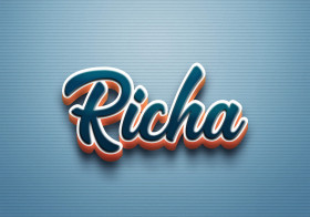 Cursive Name DP: Richa