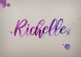 Richelle Watercolor Name DP