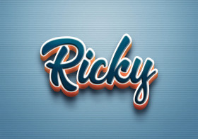 Cursive Name DP: Ricky