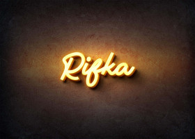 Glow Name Profile Picture for Rifka