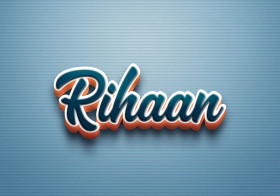 Cursive Name DP: Rihaan