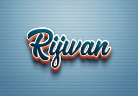 Cursive Name DP: Rijwan