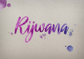 Rijwana Watercolor Name DP