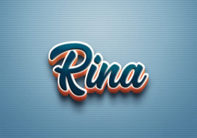 Cursive Name DP: Rina