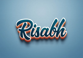 Cursive Name DP: Risabh