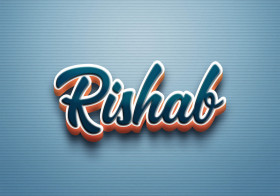 Cursive Name DP: Rishab