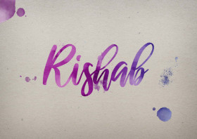 Rishab Watercolor Name DP