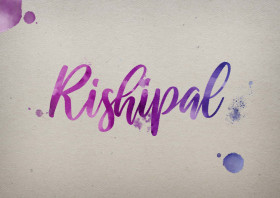 Rishipal Watercolor Name DP