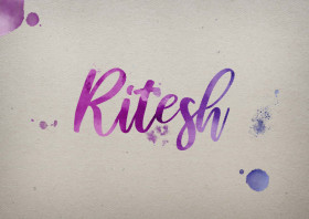 Ritesh Watercolor Name DP