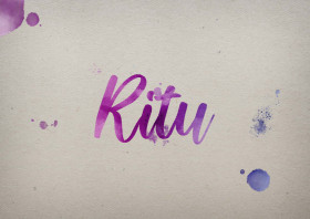 Ritu Watercolor Name DP