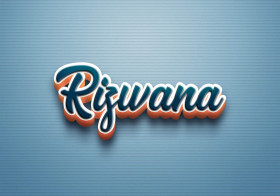 Cursive Name DP: Rizwana