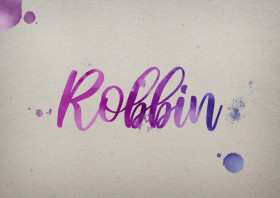 Robbin Watercolor Name DP