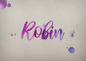 Robin Watercolor Name DP
