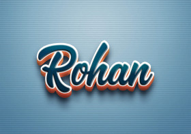 Cursive Name DP: Rohan