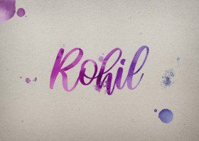 Rohil Watercolor Name DP