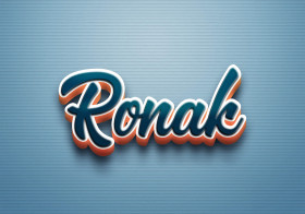 Cursive Name DP: Ronak