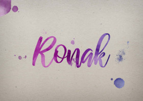 Ronak Watercolor Name DP