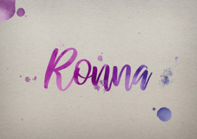 Ronna Watercolor Name DP