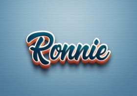 Cursive Name DP: Ronnie
