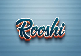 Cursive Name DP: Rooshi