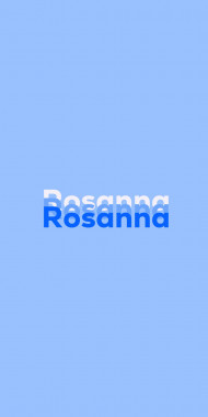Name DP: Rosanna
