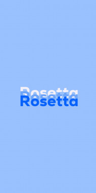 Name DP: Rosetta
