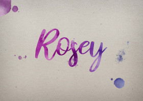 Rosey Watercolor Name DP