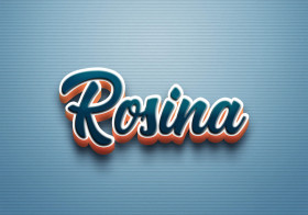 Cursive Name DP: Rosina