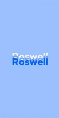 Name DP: Roswell