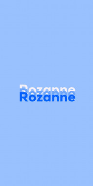 Name DP: Rozanne