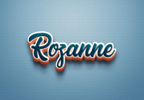 Cursive Name DP: Rozanne