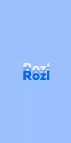 Name DP: Rozi