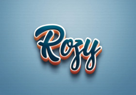 Cursive Name DP: Rozy