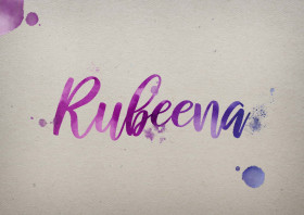 Rubeena Watercolor Name DP