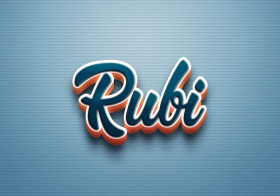 Cursive Name DP: Rubi