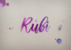 Rubi Watercolor Name DP