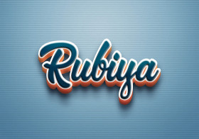 Cursive Name DP: Rubiya