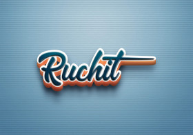 Cursive Name DP: Ruchit