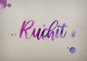 Ruchit Watercolor Name DP