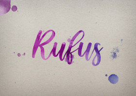 Rufus Watercolor Name DP