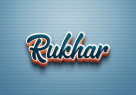 Cursive Name DP: Rukhar